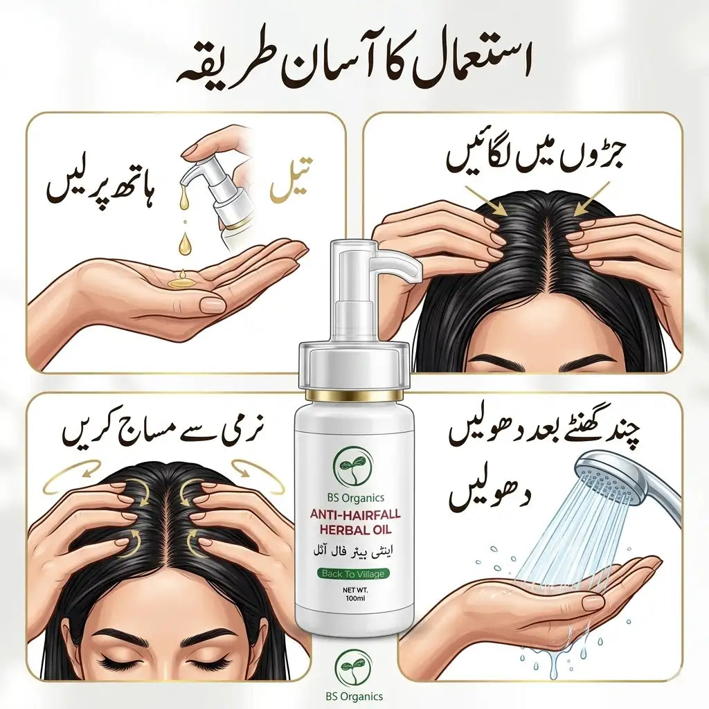 BS Organics Anti Hair Fall Herbal Oil – Natural Hair Growth & Hair Strengthening Oil